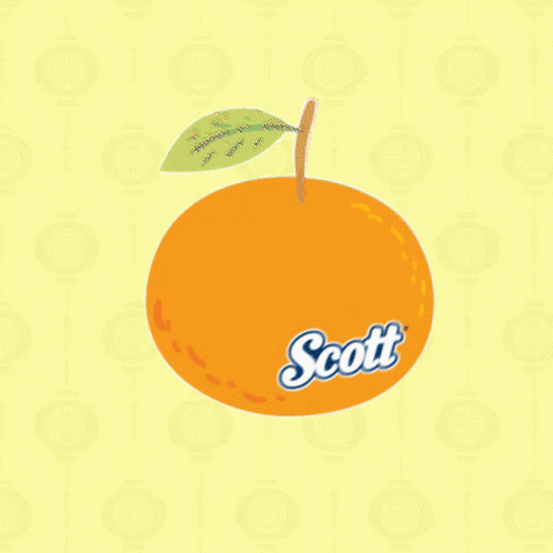 the small, animated fruit contains the name scott