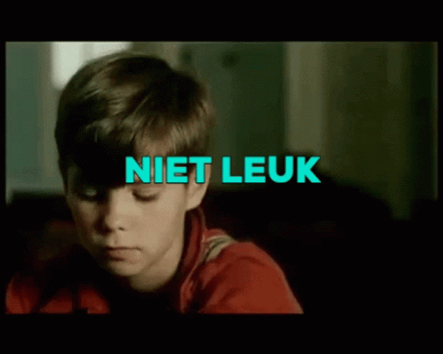 a blurry image of a young man with the word neter leuk