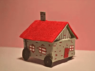 paper crafting house shaped like a car