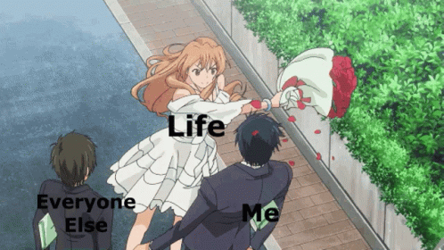 anime with the word life surrounded by a picture of some children