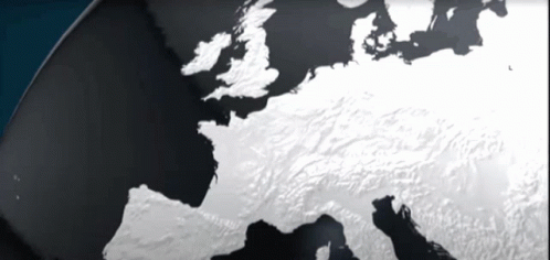 a black plate with a map of europe