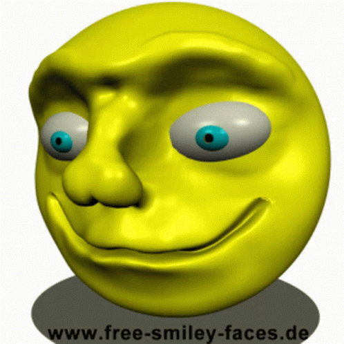 a smile mask has yellow eyes and yellow eyebrows