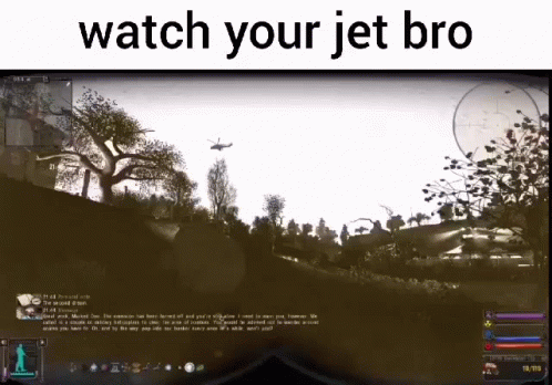 an advertit for a jet airliner flying over trees