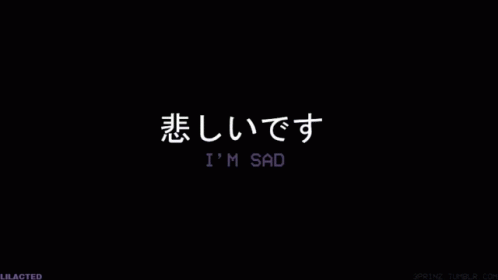 i'm sad - japanese font design