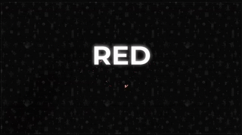 a close up of the light word'red '