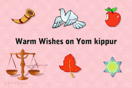 the words warm wishes from yom kipppur