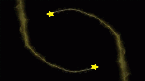 an animation depicting some blue stars in the dark