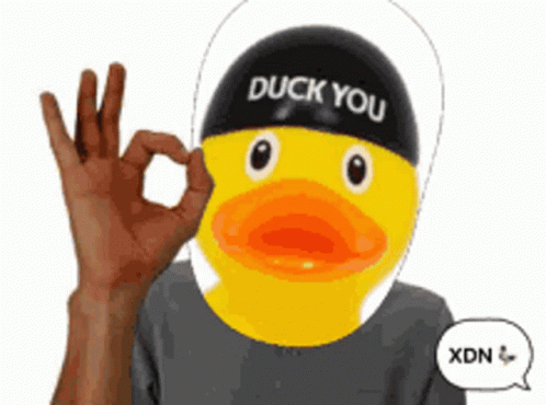 a boy wearing a ducky you hat and blue gloves