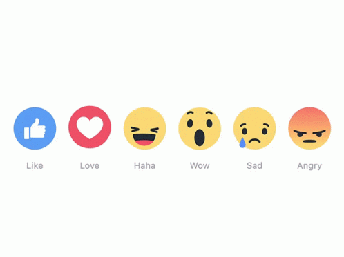 a row of smiley face icons showing what a different emotion types look like