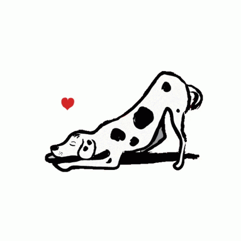 a drawing of a dalmation dog laying on its side