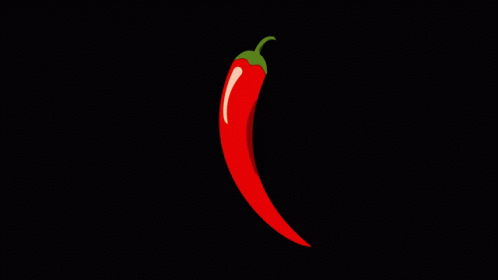 an icon of a blue chili on black background