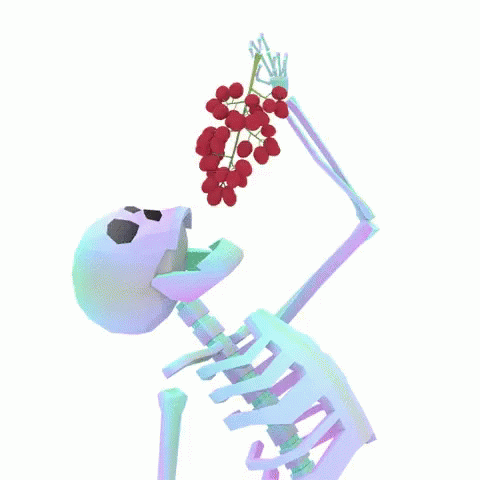an image of a human skeleton holding gs