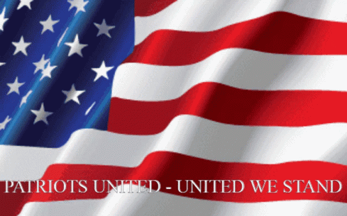 a picture with an american flag and a picture with the words, we our patrons united - united we stand