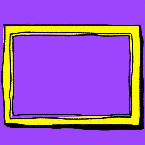 a square blue frame on a pink background