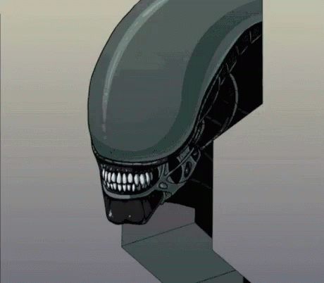 an image of an alien looking object with teeth