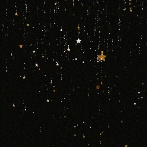 a black background with blue stars and stars on it