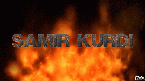 a dark picture with the word samurai kurd on it