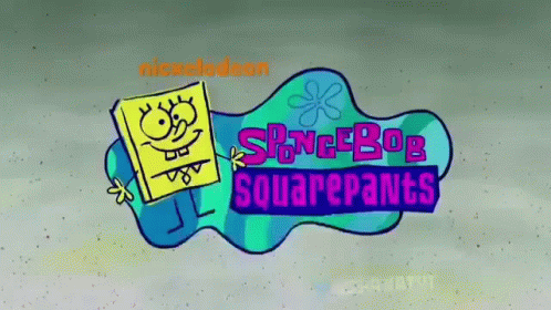 a cartoon picture with spongebob's super squares and title