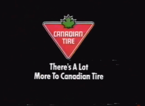 a large screen displays canadian tire on television
