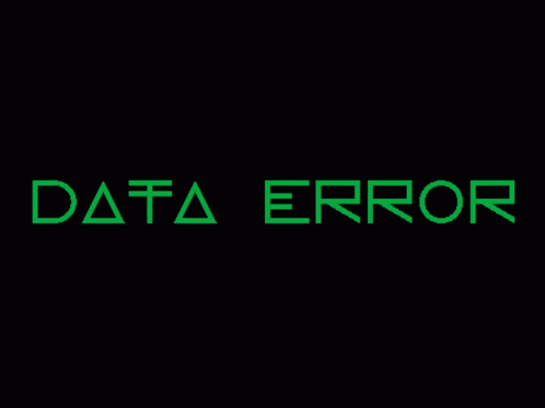 the word data error written on a black background