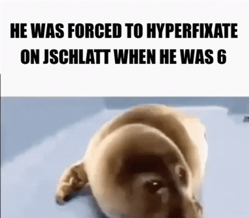 a penguin with a caption on it that says, he was forced to hyperinate on j schlat when he was 6