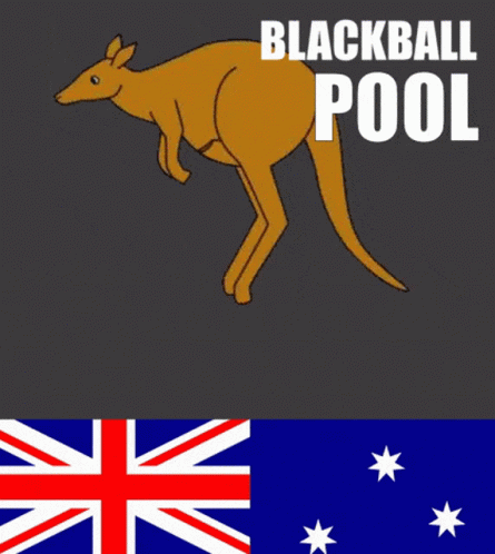 two different flags that include an australia and a blue kangaroo