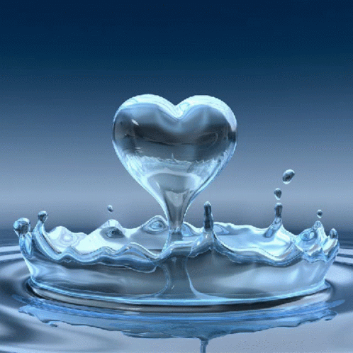 a heart - shaped crown on top of a liquid that is dripping
