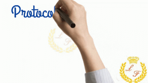a person wearing a hand with a pen in it and text pratocco above it