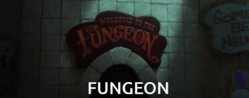 the entrance to an underground tunnel with the text'we are going to the kingdom,fingered for fun