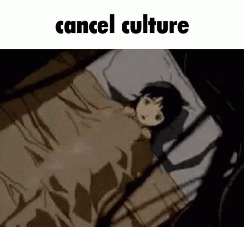 there is an anime character laying on a bed and the words, can't culture be written