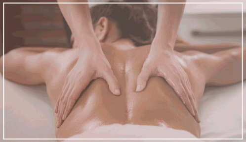 a man is getting massage at a spa