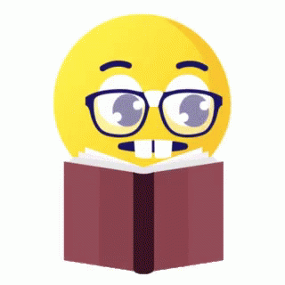 a blue ball is reading a book