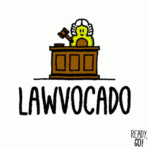 a doodle of lawocado sitting at the front desk