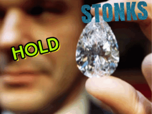 an animated picture with a large diamond held