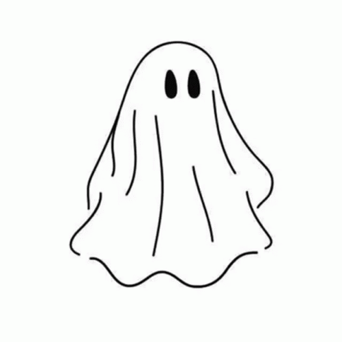 ghost with eyes and nose clipart