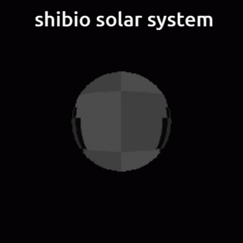 a black background with a white circular that says shiibo solar system