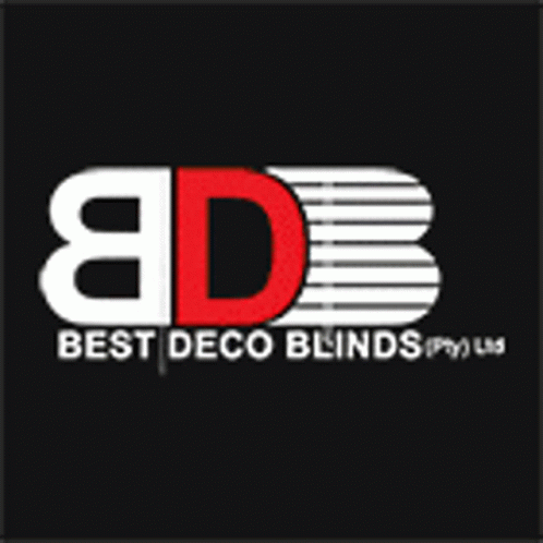 the best deco blinds logo in blue
