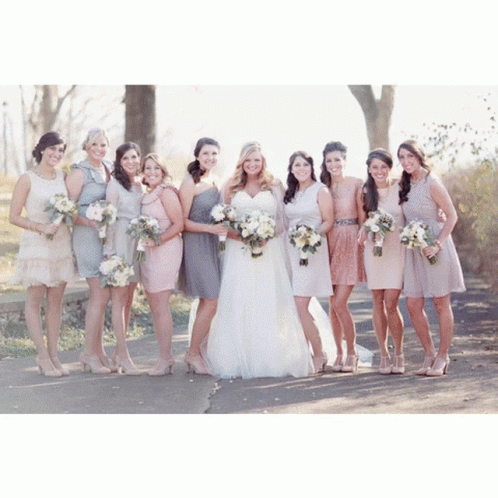 the bridesmaids and their best friends have been celeting at this wedding
