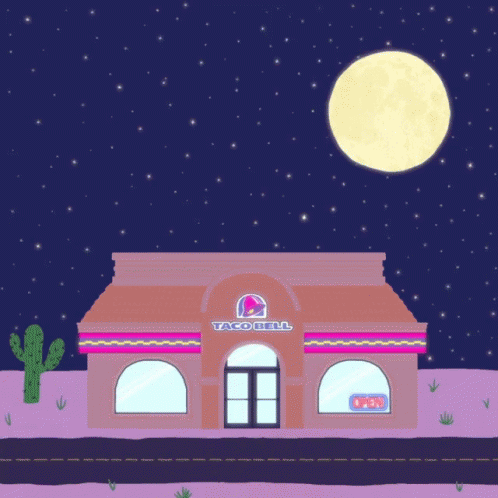a picture of a very cute store in the night