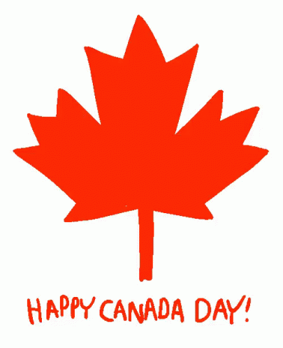 happy canada day images with maple leaf