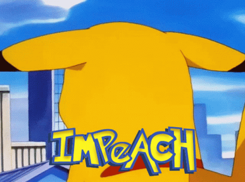 the word impach on the back of a blue shirt