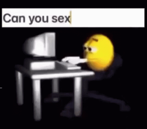 a cartoon image has the word can you sex on it