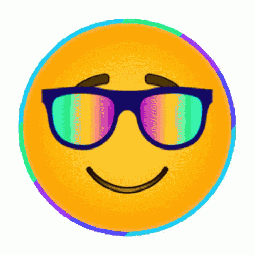 an emojle of sun glasses is seen in this image