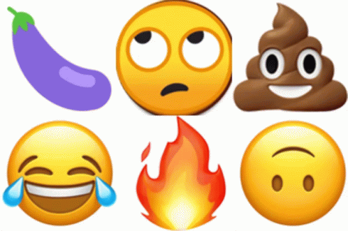 four emoticting faces with different expressions
