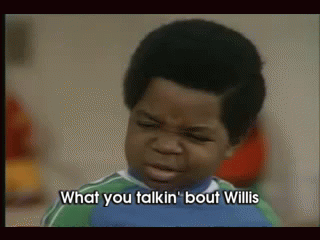 a small boy with the words, what you talkin'bout willis