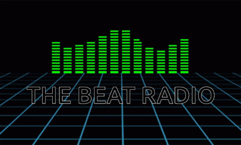 the beat radio logo against an animated black background