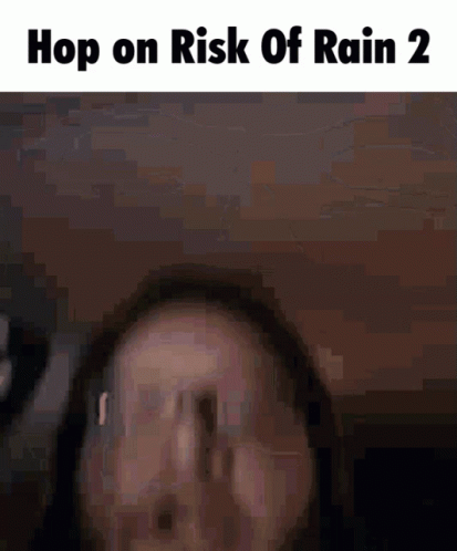 a person's head in the dark with the caption over the top that reads,'hop on rise of rain 2 '