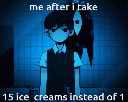 an animated picture of a  holding an ice cream cone