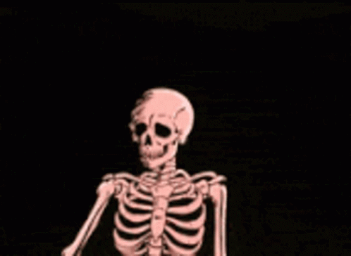 an animated skeleton with two arms and legs, standing up