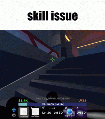 there is a person on a staircase with text reading s issue